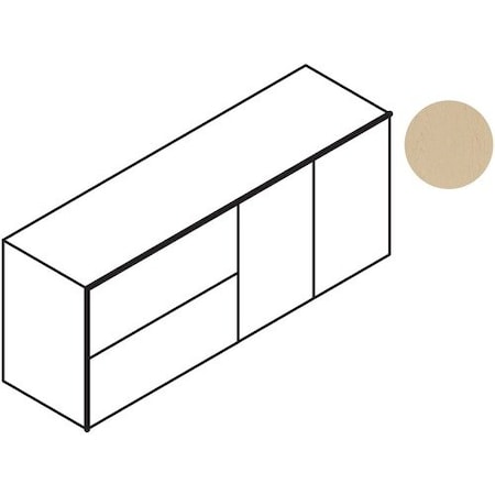 Groupe Lacasse Credenza, Lateral File/Bookcase, 72inWx20inDx29-1/2inH, Totem LAS71KLF2072BE